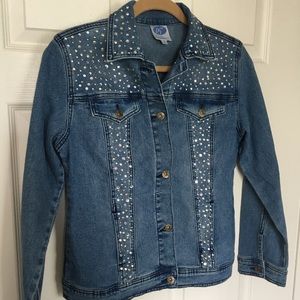 Diane Gilman DG2 Denim Shirt Bling Design Sz Sm